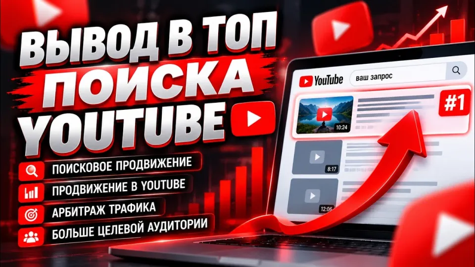 Как продвижение видео на YouTube выводит ролик в ТОП поиска по ключевому запросу в 2026 году